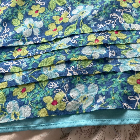 Sigrid Olsen Blue Green Floral Maxi Dress 10 Forest Fairy Granola Girl Cottage - Picture 11 of 11